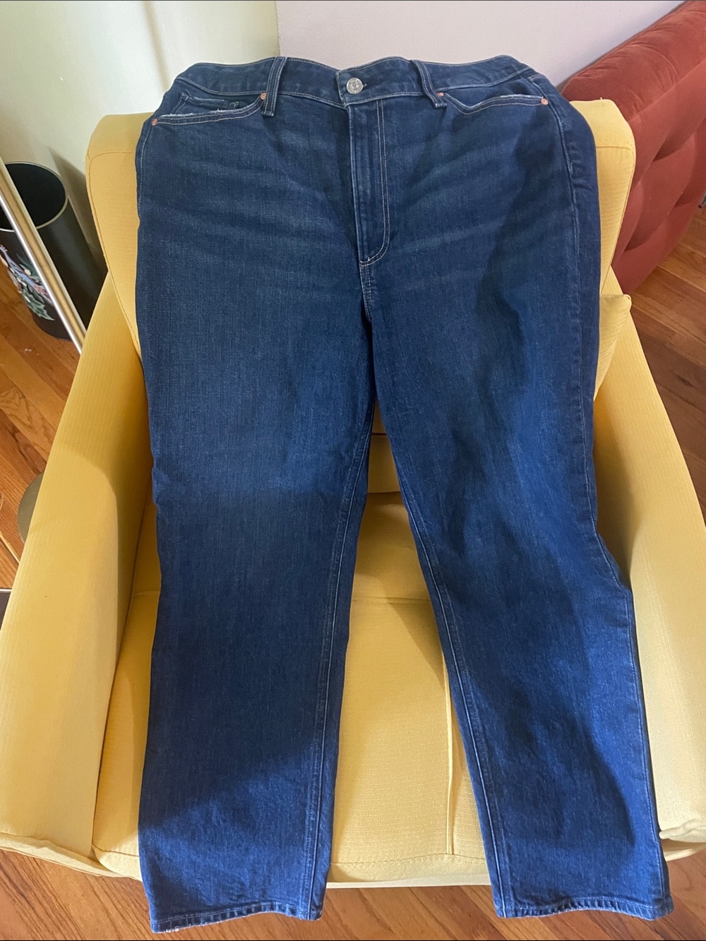 Paige Blue Sarah Straight Ankle Jeans